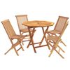 vidaXL 5d&iacute;ln&yacute; skl&aacute;dac&iacute; zahradn&iacute; bistro set Př&iacute;rodn&iacute;