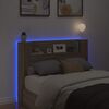 vidaXL Čelo postele s LED s polic&iacute; s čelo Sonoma 140 x 16,5 x 103,5 cm