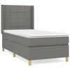 vidaXL Box spring postel s matrac&iacute; tmavě &scaron;ed&aacute; 100 x 200 cm textil