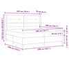 vidaXL Postel s boxspringem s matrac&iacute; s čelo Čern&aacute; 200 x 200 cm samet