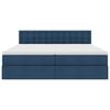 vidaXL Postel s &uacute;ložn&yacute;m prostorem s čelo Modr&aacute; 180 x 200 cm Uměl&aacute; kůže