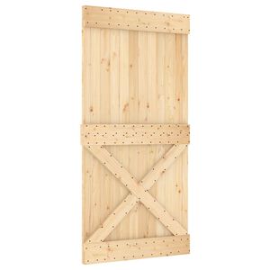 vidaXL Posuvn&eacute; dveře NARVIK Přirozen&aacute; a čern&aacute; 100 x 210 cm (213,5 cm)