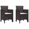 vidaXL Zahradn&iacute; křeslo 2 pcs Hněd&aacute; 53 x 49 x 85 cm Polypropylen