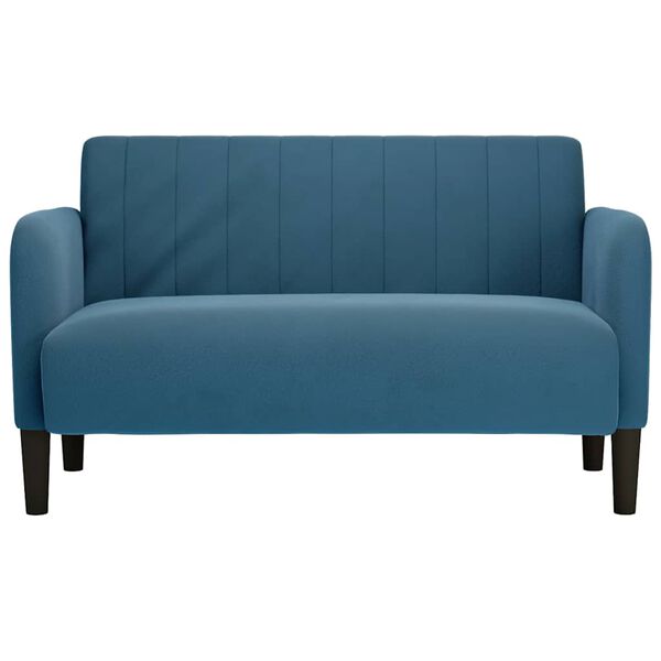 vidaXL Loveseat Sofa modr&aacute; 109 cm samet