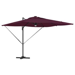 vidaXL Roma Parasol Červená 286 x 285 x 270 cm Hliník a polyester