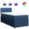 vidaXL Box spring postel s matrac&iacute; modr&aacute; 90x190 cm textil