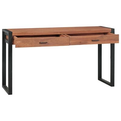 vidaXL Psací stůl se 2 zásuvkami 140 x 40 x 75 cm teakové dřevo
