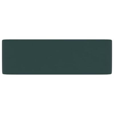 vidaXL Luxusní umyvadlo matné tmavě zelené 41 x 30 x 12 cm keramické