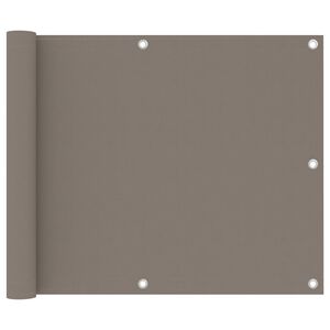vidaXL Balk&oacute;nov&aacute; z&aacute;stěna taupe 75 x 300 cm oxfordsk&aacute; l&aacute;tka
