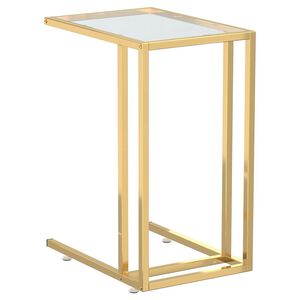 vidaXL Stolek na notebook průhledn&yacute; 50 x 35 x 65 cm tvrzen&eacute; sklo