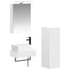 vidaXL Sada koupelnov&yacute;ch skř&iacute;něk 4 pcs B&iacute;l&aacute; 50 x 14,5 x 70 cm