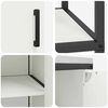 vidaXL Kuchyňská skladovací sada s policí s úložištěm 3 pcs Bílá Ocel