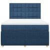 vidaXL Box spring postel s matrac&iacute; modr&aacute; 140x190 cm textil