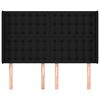 vidaXL Čelo postele typu ušák černé 147x16x118/128 cm textil