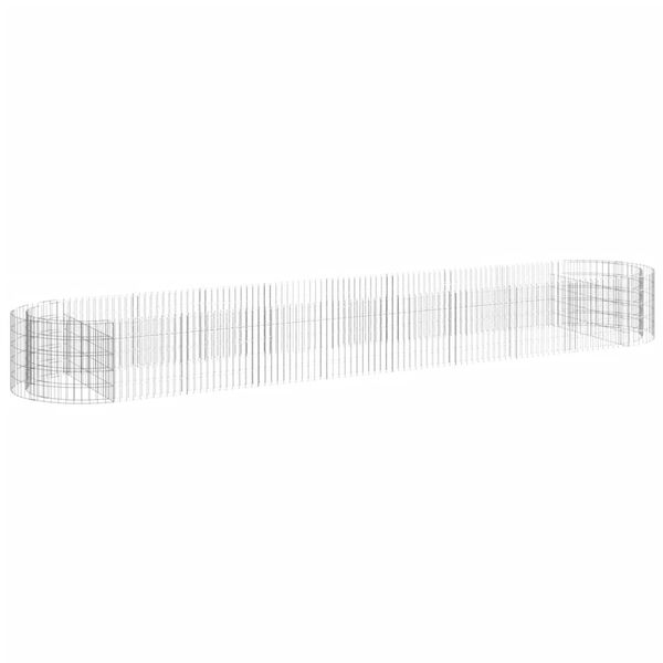 vidaXL Gabionov&yacute; vyv&yacute;&scaron;en&yacute; z&aacute;hon pozinkovan&eacute; železo 500 x 100 x 50 cm