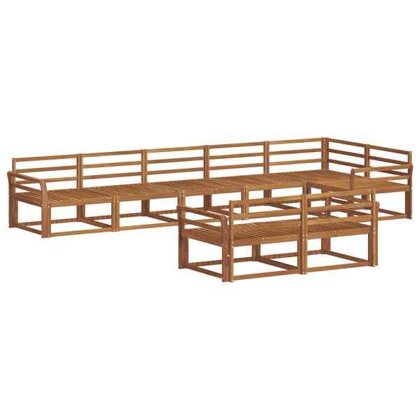 vidaXL Venkovn&iacute; pohovkov&aacute; souprava 8 pcs Př&iacute;rodn&iacute;