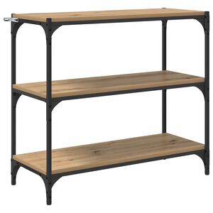 vidaXL Knihovna 3 &uacute;rovn&iacute; 80 x 33 x 70,5 cm Konstrukčn&iacute; dřevo a železo