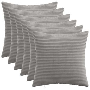 vidaXL Povlak na pol&scaron;t&aacute;ř 6 pcs HEERLEN Světle &scaron;ed&aacute; 30 x 30 cm man&scaron;estr