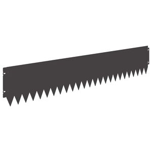 vidaXL Okraj tr&aacute;vn&iacute;ku 20 pcs 103 x 20 cm Ocel Čern&aacute;