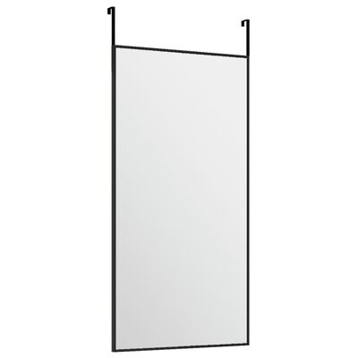 vidaXL Zrcadlo na dveře černé 30 x 60 cm sklo a hliník