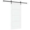 vidaXL Posuvn&eacute; dveře ORKDAL 93 x 202 cm Kompozitn&iacute; dřevo B&iacute;l&aacute; a čern&aacute;