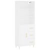 vidaXL Skř&iacute;ň highboard b&iacute;l&aacute; 69,5 x 34 x 180 cm kompozitn&iacute; dřevo