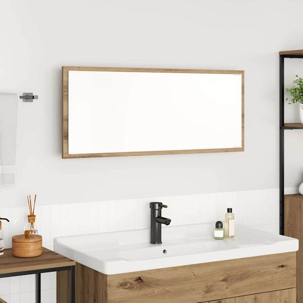 vidaXL Zrcadlo Artisanov&yacute; dub 90 x 8,5 x 37 cm kompozitn&iacute; dřevo