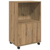 vidaXL Skř&iacute;ňka na kolečk&aacute;ch dub artisan 55x40x91 cm kompozitn&iacute; dřevo
