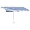 vidaXL Volně stoj&iacute;c&iacute; ručně zatahovac&iacute; mark&yacute;za 400 x 300 cm modrob&iacute;l&aacute;