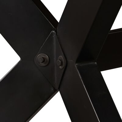 vidaXL Jídelní stůl masivní recyklované dřevo ocelový kříž 180 cm