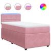 vidaXL Box spring postel s matrac&iacute; růžov&aacute; 100x200 cm samet
