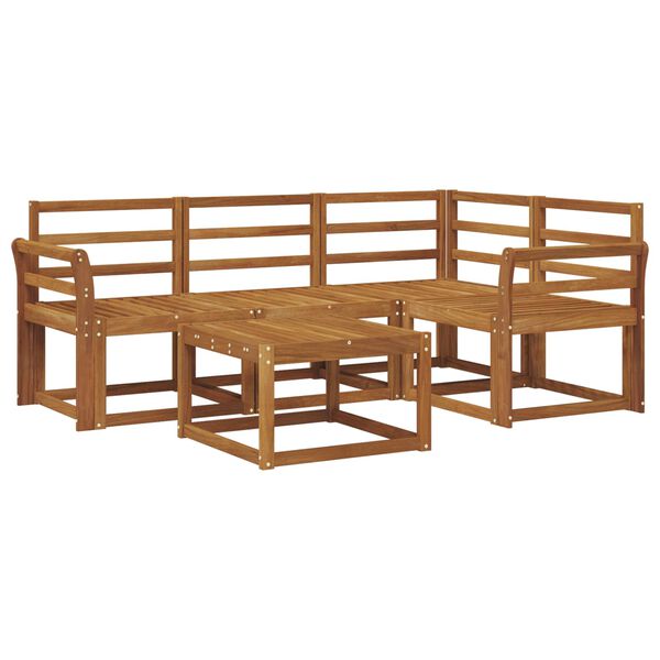 vidaXL Venkovn&iacute; pohovkov&aacute; souprava 5 pcs Př&iacute;rodn&iacute;