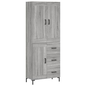 vidaXL Skř&iacute;ň highboard &scaron;ed&aacute; sonoma 69,5 x 34 x 180 cm kompozitn&iacute; dřevo