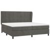 vidaXL Box spring postel s matrac&iacute; tmavě &scaron;ed&aacute; 200x200 cm samet