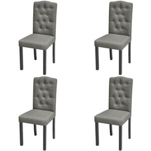 vidaXL J&iacute;deln&iacute; židle 4 ks &scaron;ed&eacute; textil
