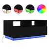 Konferenčn&iacute; stolek vidaXL s LED světly Dub čern&yacute; 90x49x40 cm