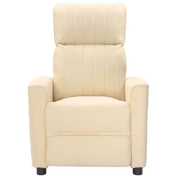 vidaXL Masážní křeslo krémové textil