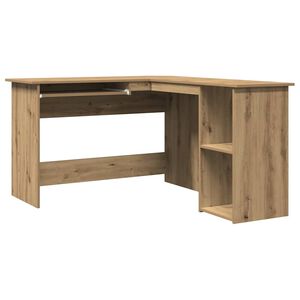 vidaXL Rohov&yacute; psac&iacute; stůl dub artisan 120x140x75 cm kompozitn&iacute; dřevo