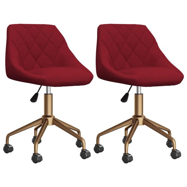 vidaXL Otočn&eacute; j&iacute;deln&iacute; židle 2 ks v&iacute;nov&eacute; samet