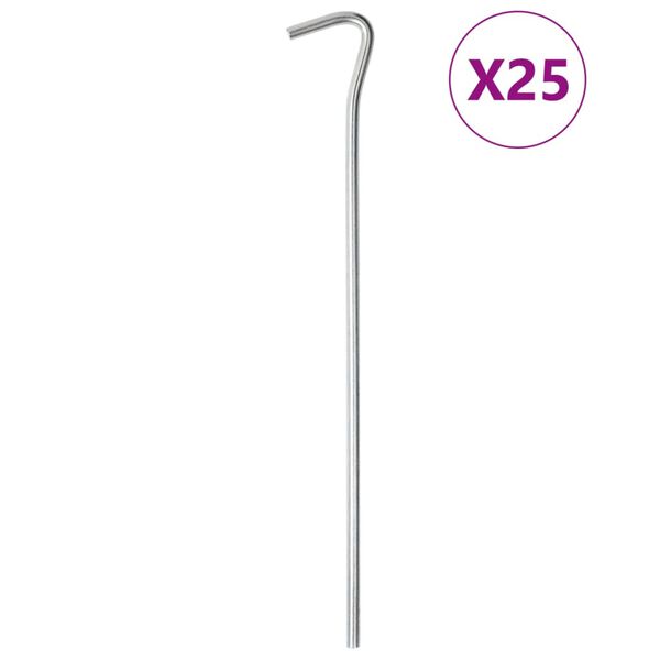vidaXL Stanov&eacute; kol&iacute;ky 25 ks 23 cm &Oslash; 5 mm pozinkovan&aacute; ocel