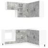vidaXL Kuchyňsk&aacute; jednotka LUCCA 8 pcs Betonově &scaron;ed&aacute; Kompozitn&iacute; dřevo