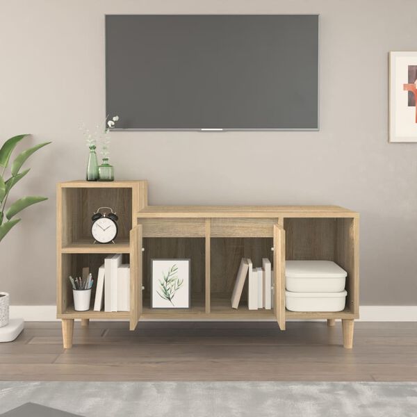 vidaXL TV skříňka dub sonoma 100x35x55 cm kompozitní dřevo