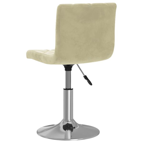 vidaXL Otočn&aacute; j&iacute;deln&iacute; židle kr&eacute;mov&aacute; samet