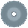 vidaXL Luxusn&iacute; umyvadlo kulat&eacute; matn&eacute; světle modr&eacute; 40 x 15 cm keramick&eacute;