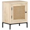 vidaXL Nočn&iacute; stolek 40 x 30 x 50 cm masivn&iacute; mangovn&iacute;k a př&iacute;rodn&iacute; r&aacute;kos