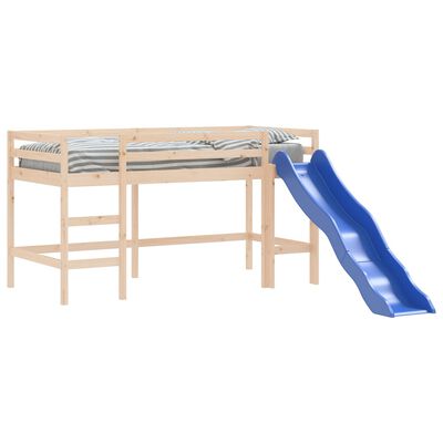 vidaXL Dětská patrová postel se skluzavkou 80 x 200 cm borové dřevo