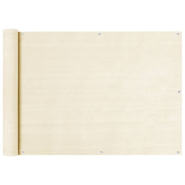 vidaXL Balkonov&aacute; z&aacute;stěna kr&eacute;mov&aacute; 75 x 400 cm HDPE