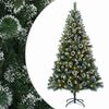 vidaXL Uměl&yacute; v&aacute;nočn&iacute; stromeček 120 cm 150 LED Tepl&aacute; b&iacute;l&aacute; PVC a kov