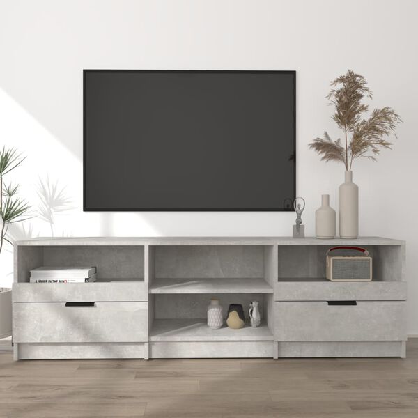 vidaXL TV skř&iacute;ňka betonově &scaron;ed&aacute; 150 x 33,5 x 45 cm kompozitn&iacute; dřevo
