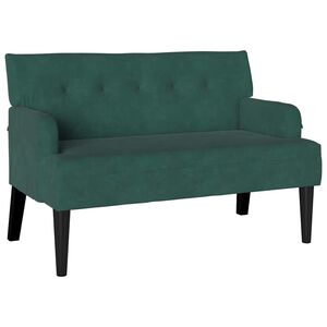 vidaXL Chesterfield lavice Tmavě zelen&aacute; 112 x 65,5 x 75 cm samet